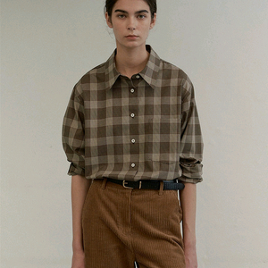 lo61 엘오육일 엠버 체크 셔츠