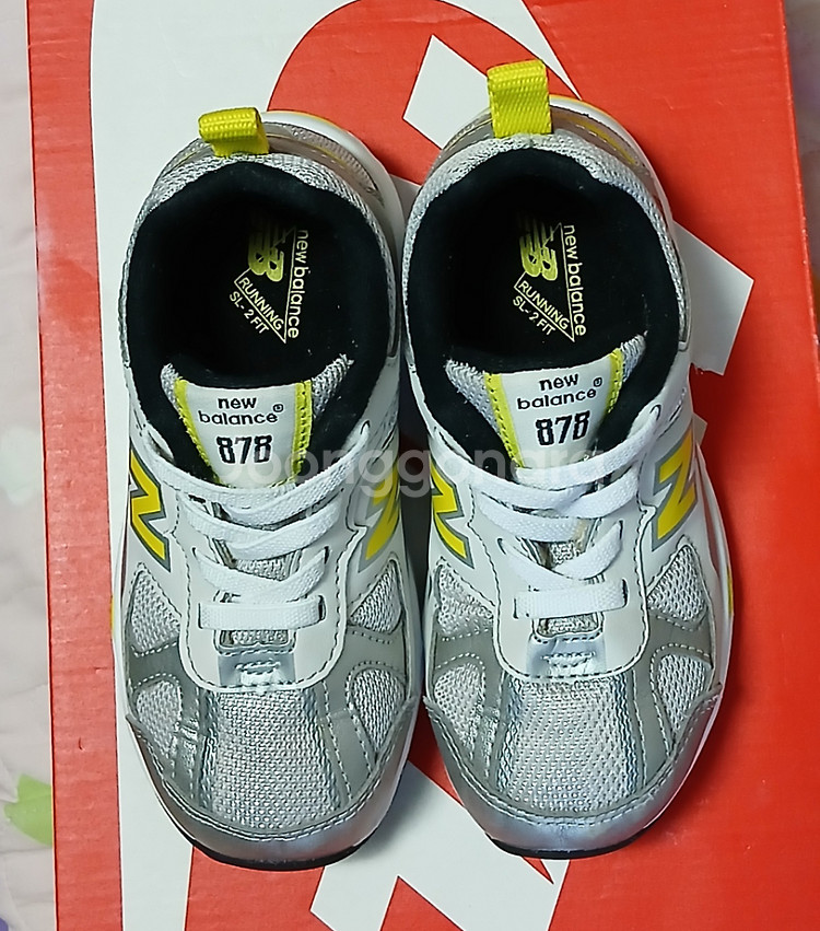 뉴발란스키즈 878 실버/옐로우 160 운동화--6