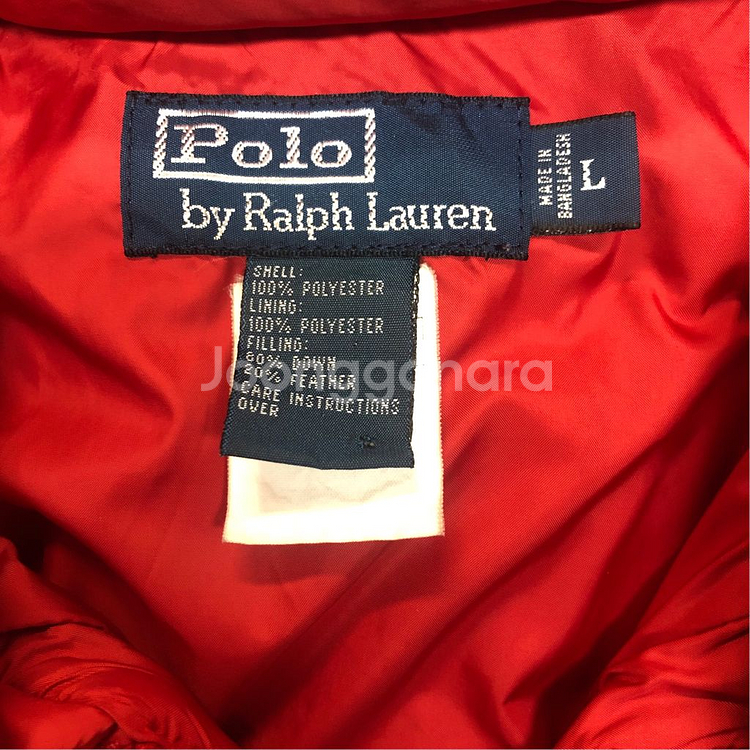 폴로 랄프로렌 레드 덕다운 후디 패딩 L--7
