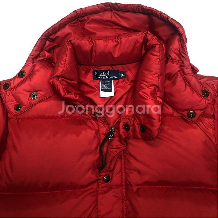 폴로 랄프로렌 레드 덕다운 후디 패딩 L--6