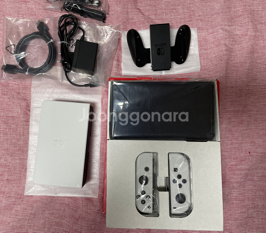 닌텐도 스위치 OLED 화이트 풀박 상태 좋아요!--0