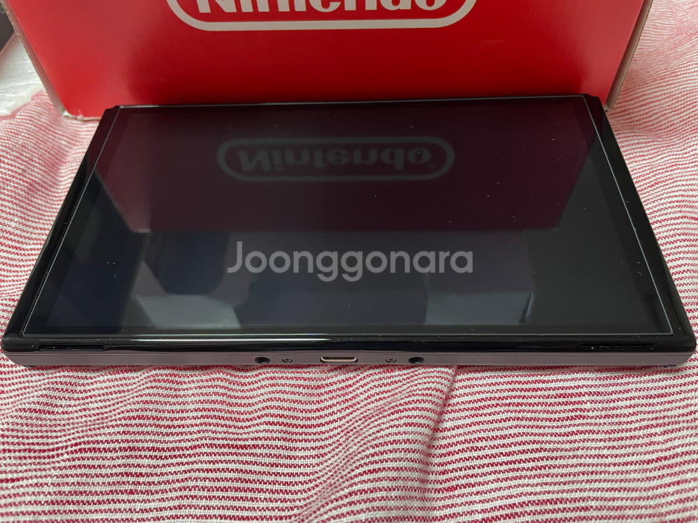 닌텐도 스위치 OLED 화이트 풀박 상태 좋아요!--3