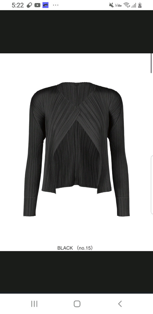 새상품)플리츠플리즈 11월 먼슬리가디건 블랙 이세이미야케--0