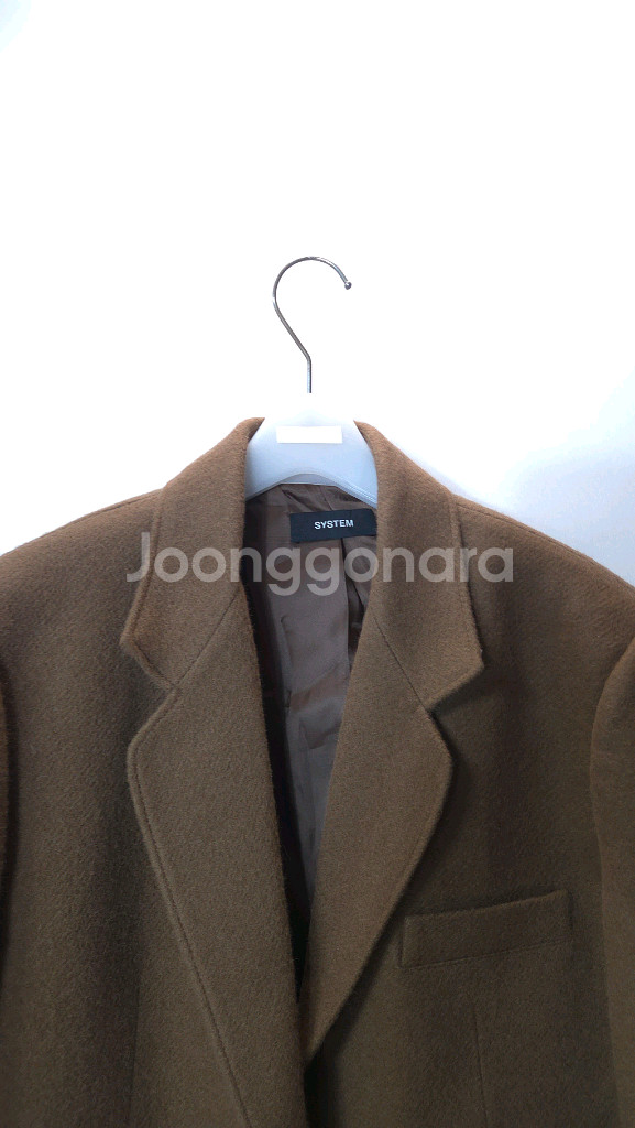 한섬 시스템 2022 이태리 울 브랜드 카멜 싱글 자켓 M 사이즈--1