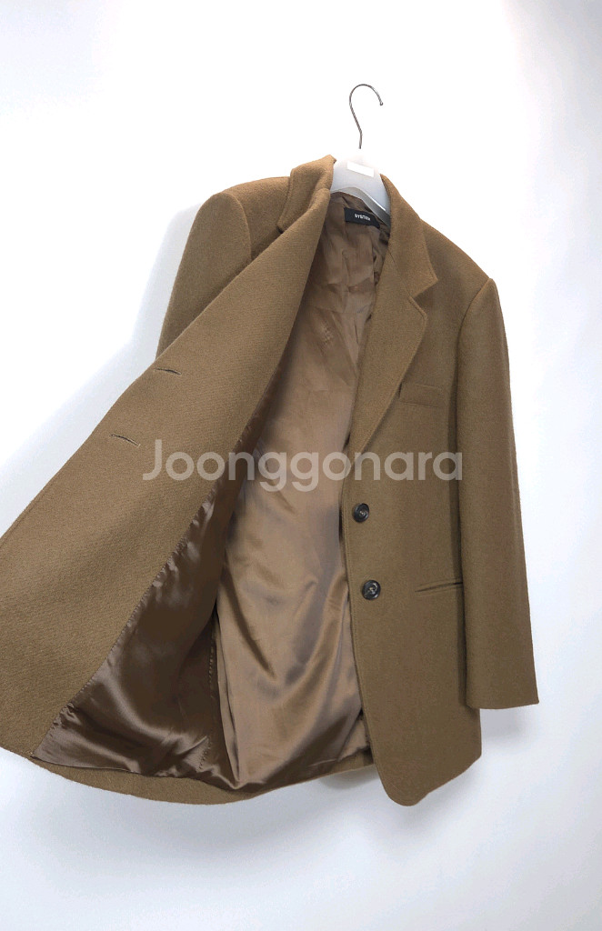 한섬 시스템 2022 이태리 울 브랜드 카멜 싱글 자켓 M 사이즈--6