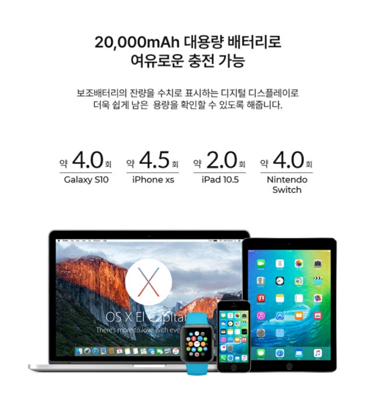 액센 B320 20,000mAh 보조배터리 미개봉--1