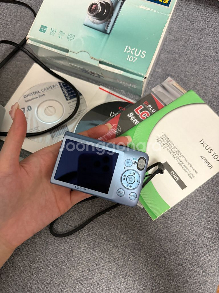 캐논 카메라 IXUS 익서스 107 풀박스 빈티지 디카--3