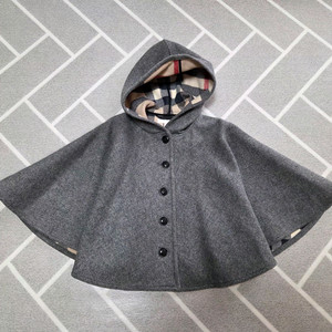 버버리 키즈 후드 케이프 L