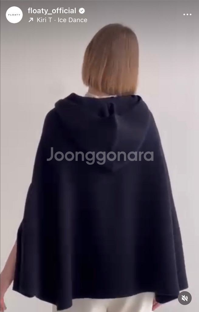 플로티 후드 니트 판쵸--0