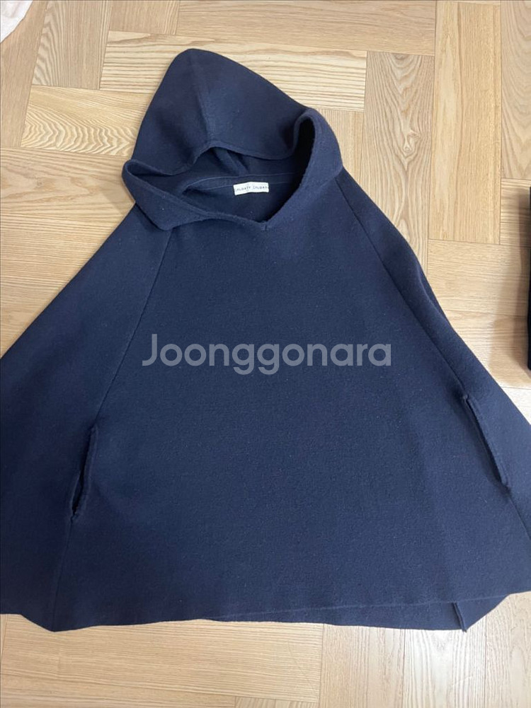 플로티 후드 니트 판쵸--4