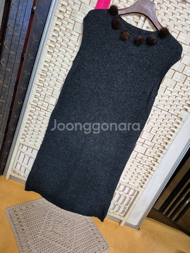 밍크방울니트원피스프리44~77--0