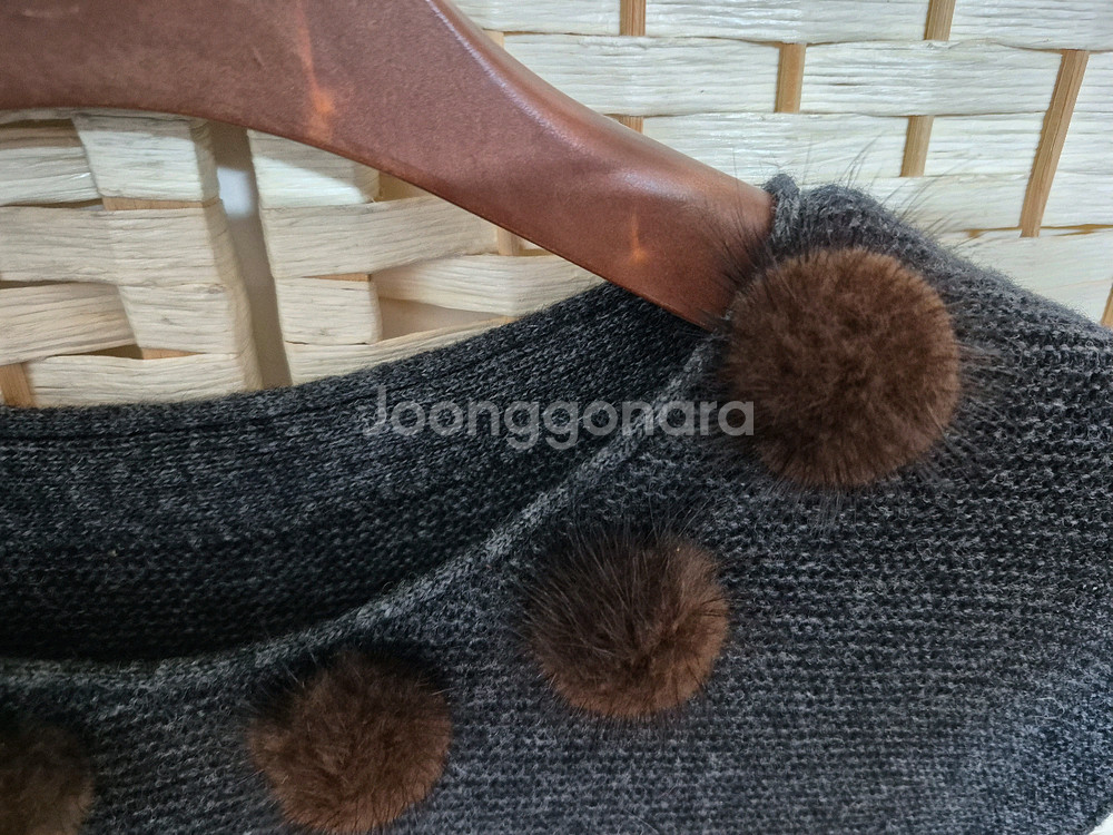 밍크방울니트원피스프리44~77--4