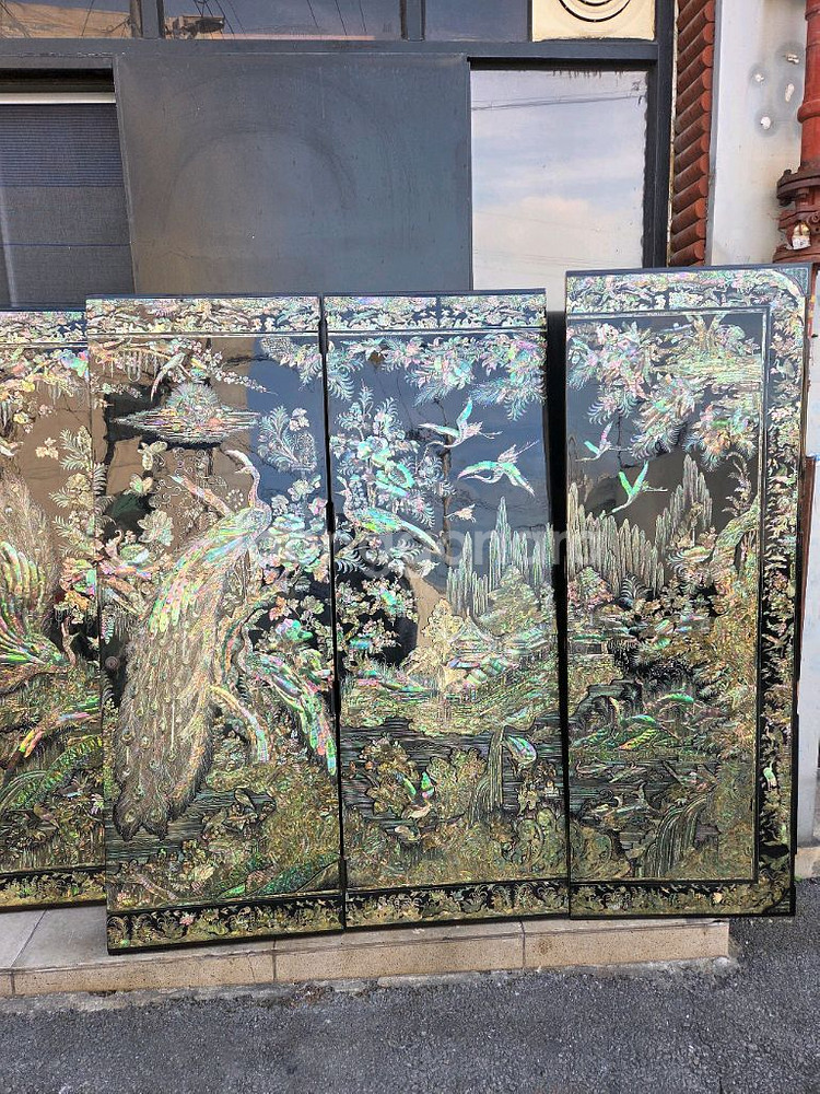 나전칠기 자개문짝 6--2