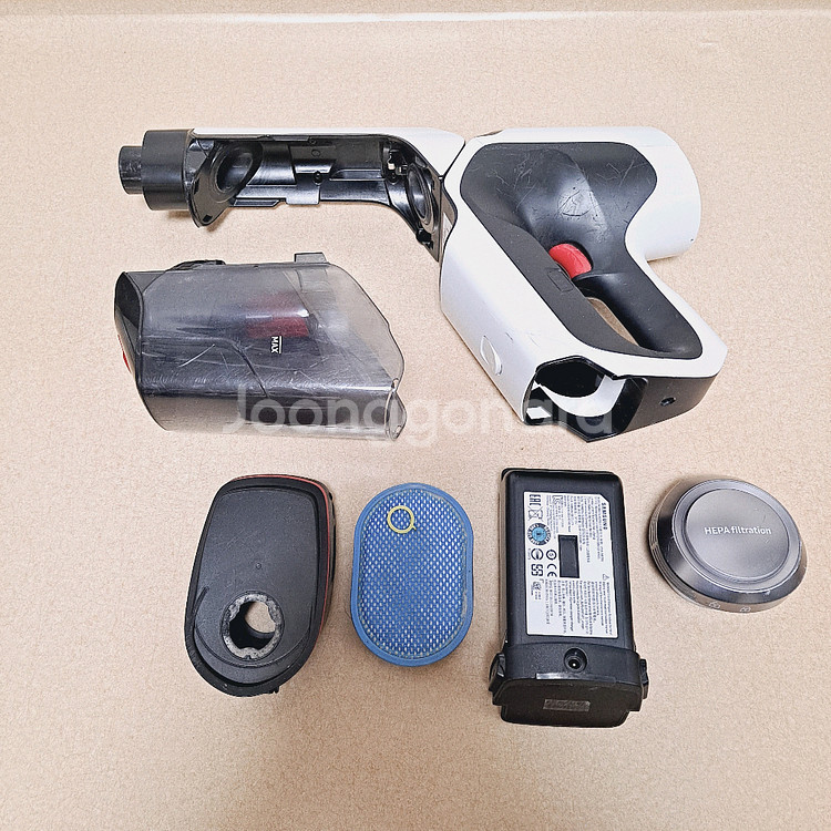 삼성파워건 150w 무선청소기 방전 본체만 부품용 필터 모터 먼지통 포함--8