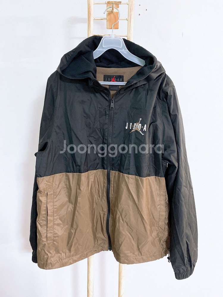 (XL)나이키조던남자빅로고투톤후드바람막이자켓--0