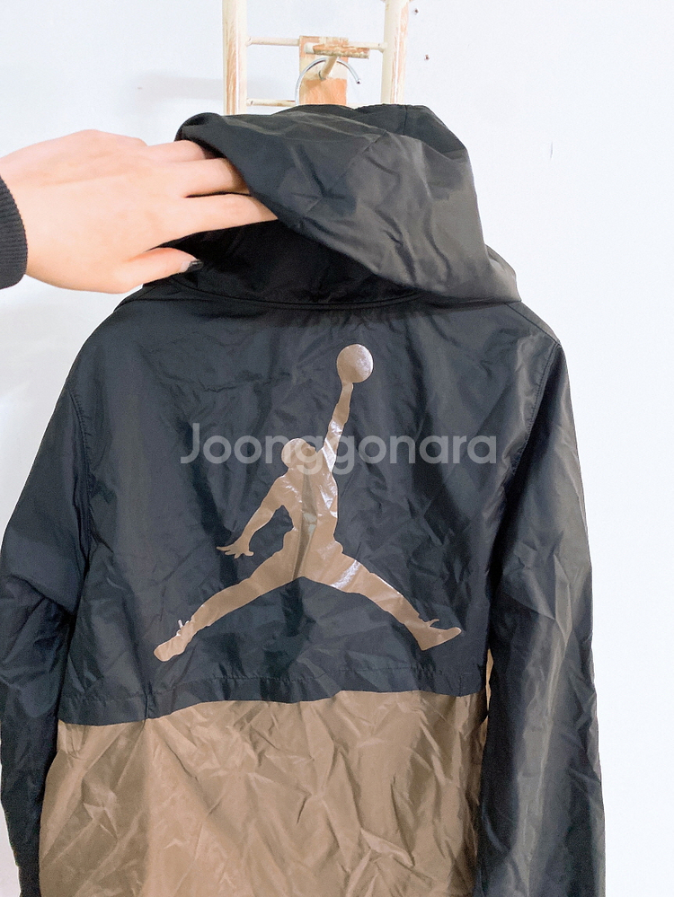 (XL)나이키조던남자빅로고투톤후드바람막이자켓--4