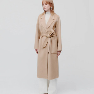 카멜 울100% 롱 코트 IVYOAK