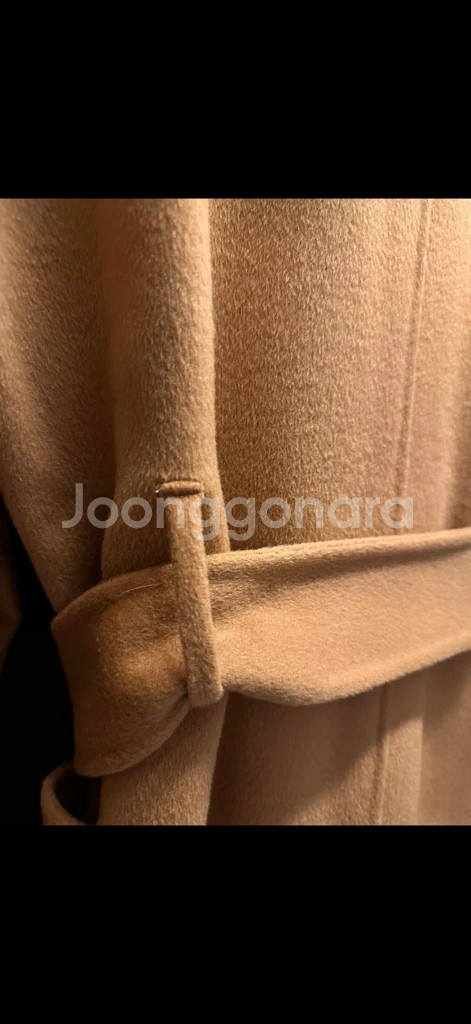 카멜 울100% 롱 코트 IVYOAK--5