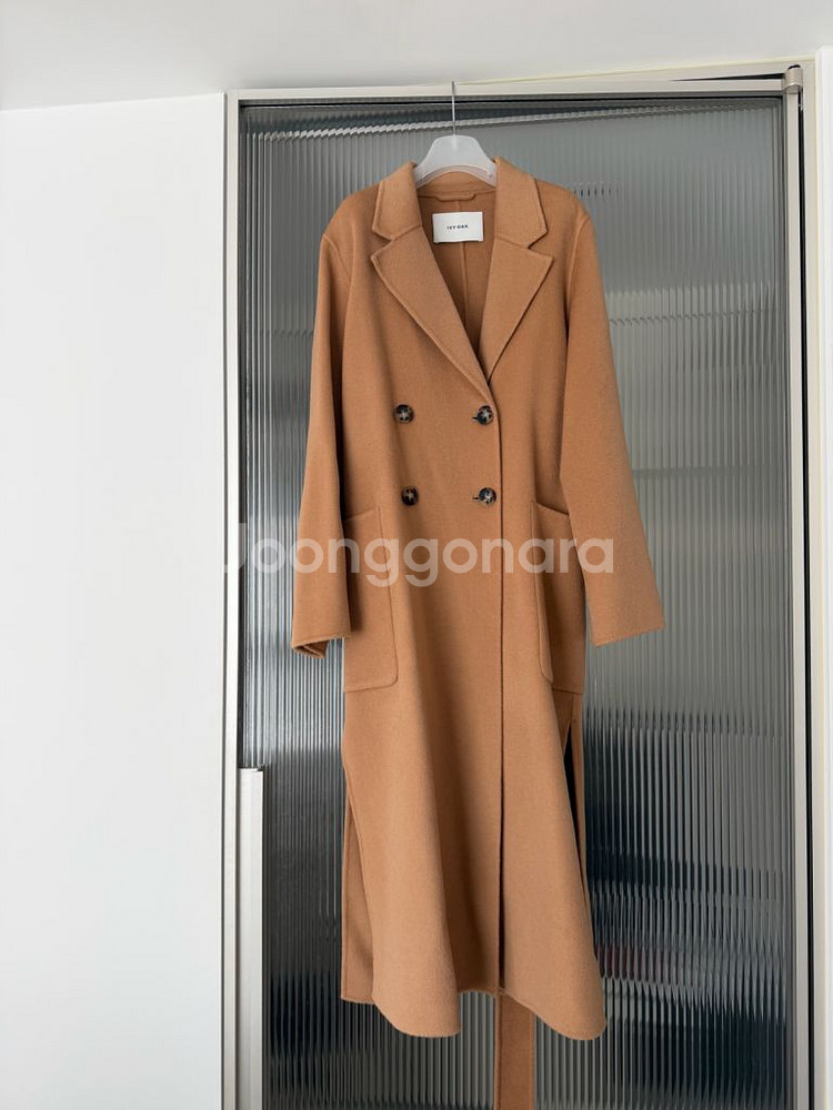 카멜 울100% 롱 코트 IVYOAK--1