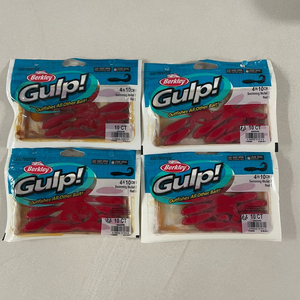 버클리 걸프 스위밍 뮬렛 4인치 레드 4봉