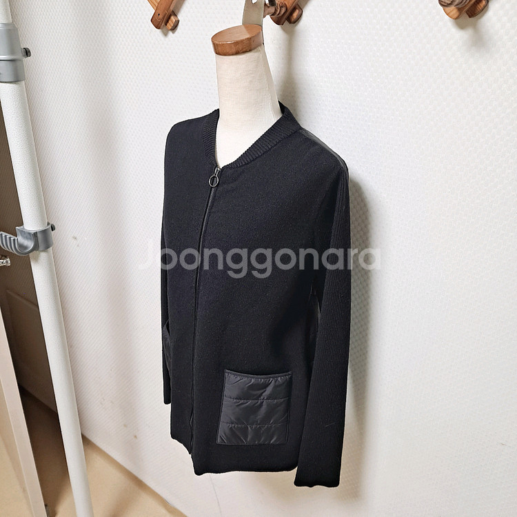 새옷)마리끌레르 블랙 니트 퀼팅 여성 집업 가디건 자켓 95--2