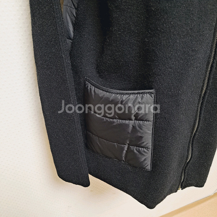 새옷)마리끌레르 블랙 니트 퀼팅 여성 집업 가디건 자켓 95--5