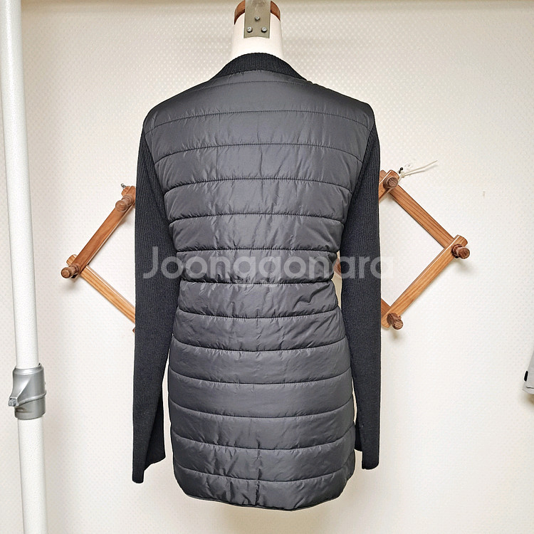 새옷)마리끌레르 블랙 니트 퀼팅 여성 집업 가디건 자켓 95--3