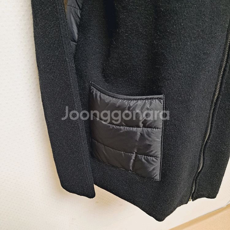 새옷)마리끌레르 블랙 니트 퀼팅 여성 집업 가디건 자켓 95--13