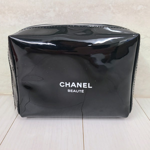 정품) 샤넬 블랙 애나멜 파우치 (코스메틱)