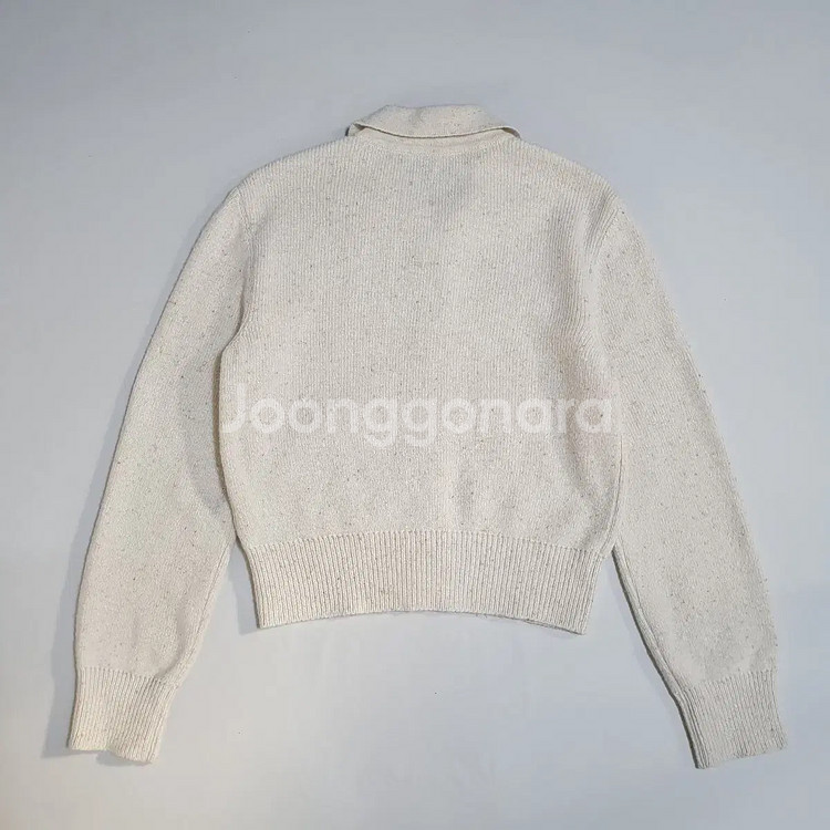 던스트 오픈 카라 니트 가디건--4