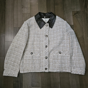 카라 탈부착) 지컷 g cut 트위드 자켓