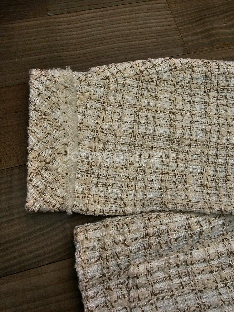 카라 탈부착) 지컷 g cut 트위드 자켓--2