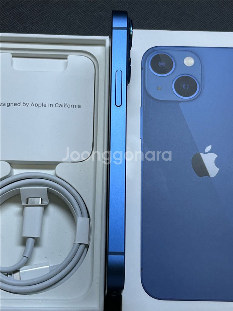 (애플공식리퍼)아이폰 13미니 128G 블루 배터리100%--5