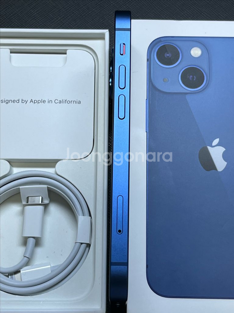 (애플공식리퍼)아이폰 13미니 128G 블루 배터리100%--4
