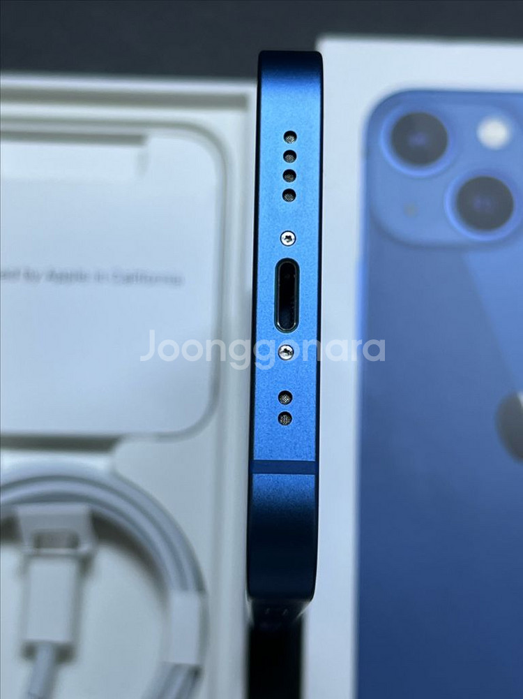 (애플공식리퍼)아이폰 13미니 128G 블루 배터리100%--6