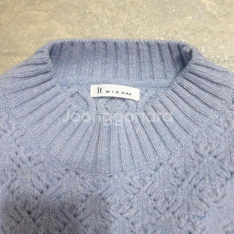 잇미샤 알파카 블렌드 심볼 니트자수 탑--2