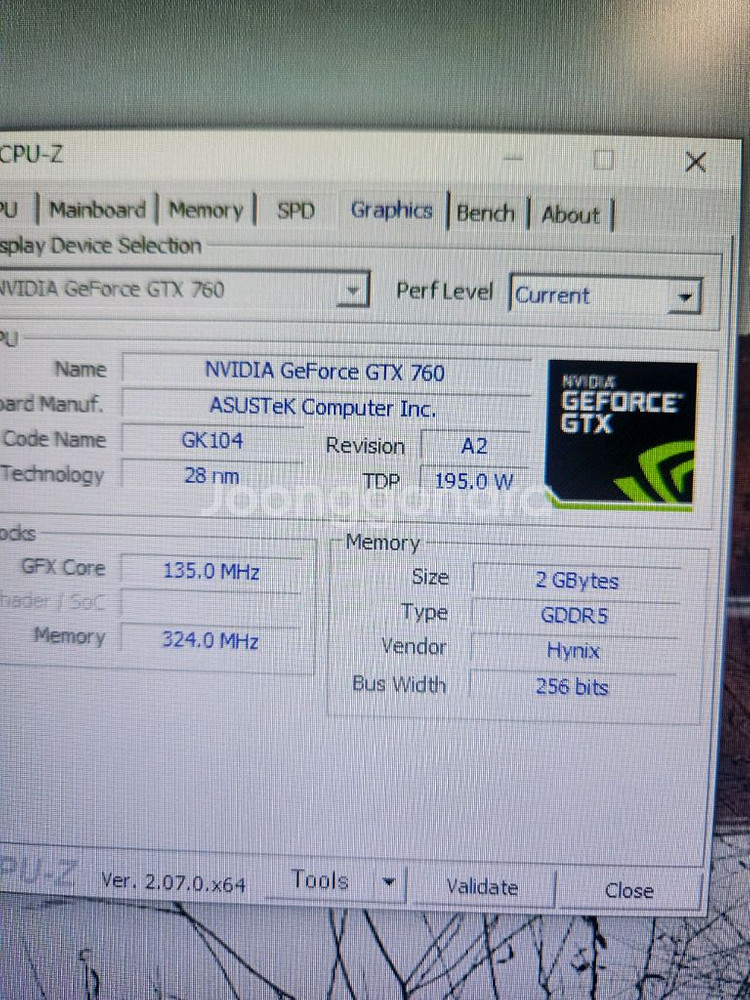 (택포)ASUS GTX760 2g 그래픽카드--4