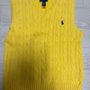 폴로 랄프로렌 키즈 옐로우 니트 조끼 6T 한번착용!