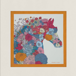 에르메스 플로럴 패턴 실크 스카프 45 사이즈