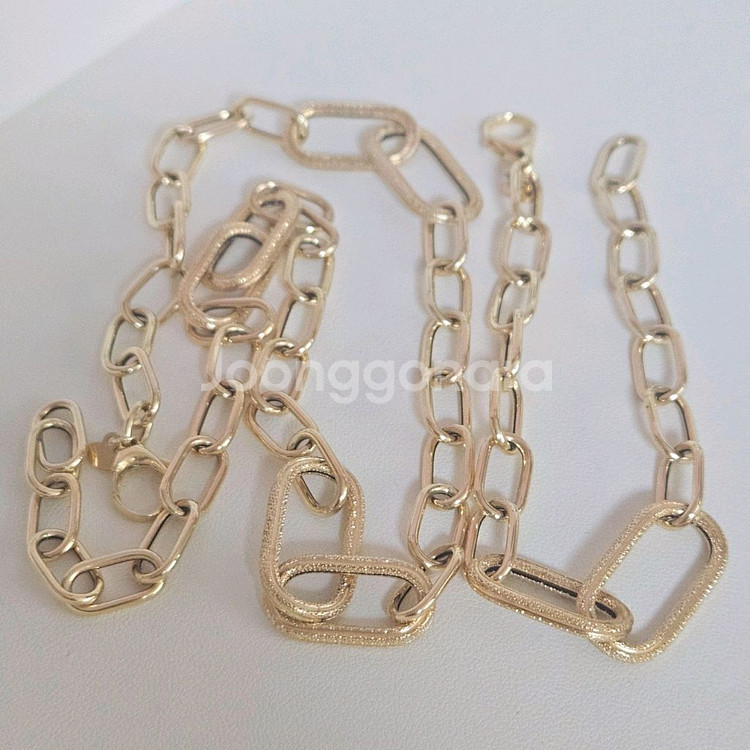 14k 골드 체인 목걸이 팔찌 세트--4