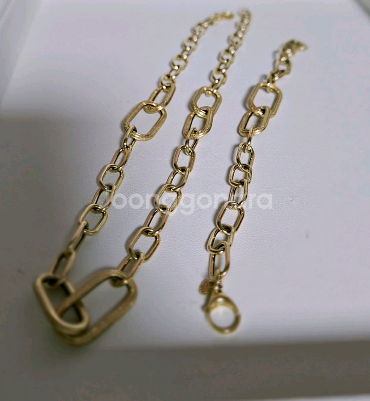 14k 골드 체인 목걸이 팔찌 세트--8