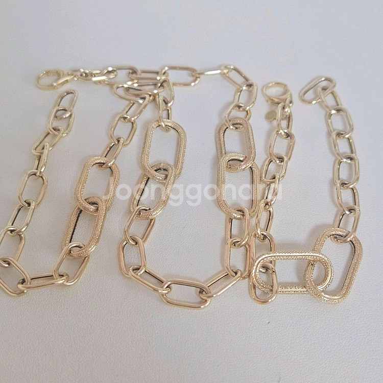 14k 골드 체인 목걸이 팔찌 세트--7