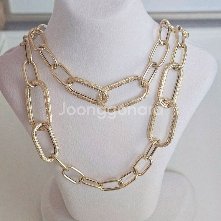 14k 골드 체인 목걸이 팔찌 세트--9