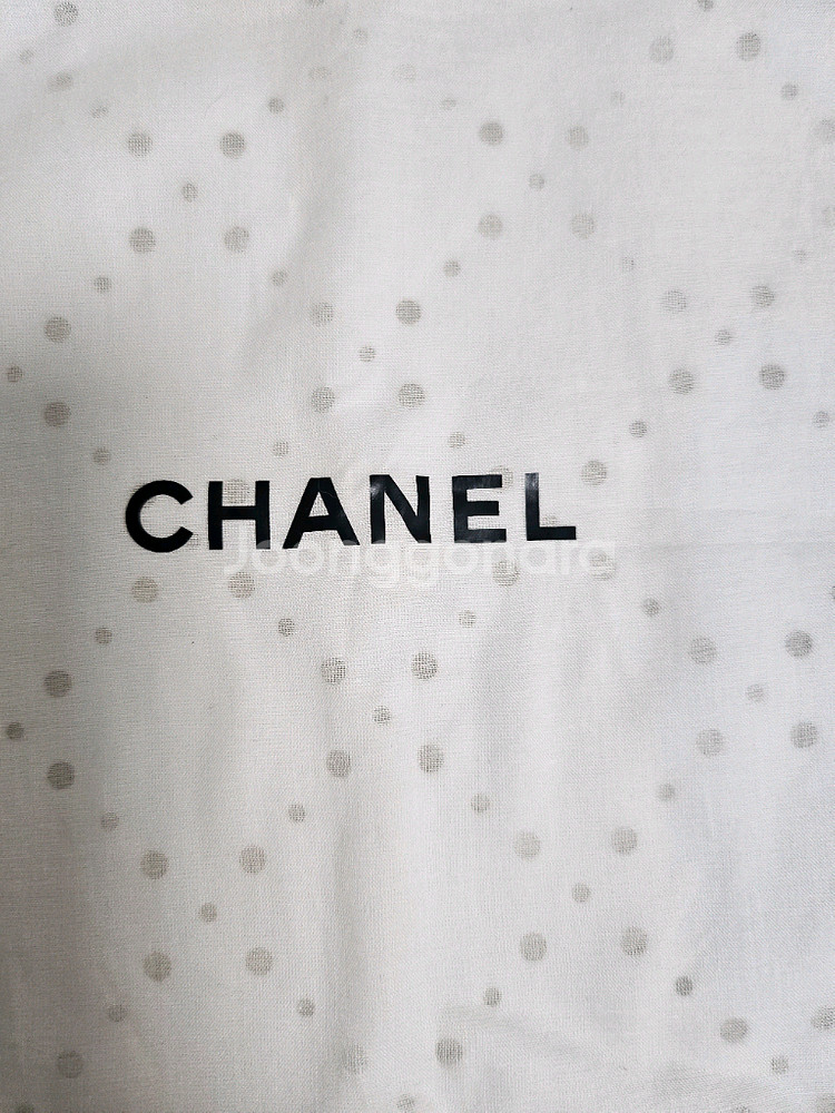 정품) 샤넬 빅 사각 화이트 면 파우치 (코스메틱)--1