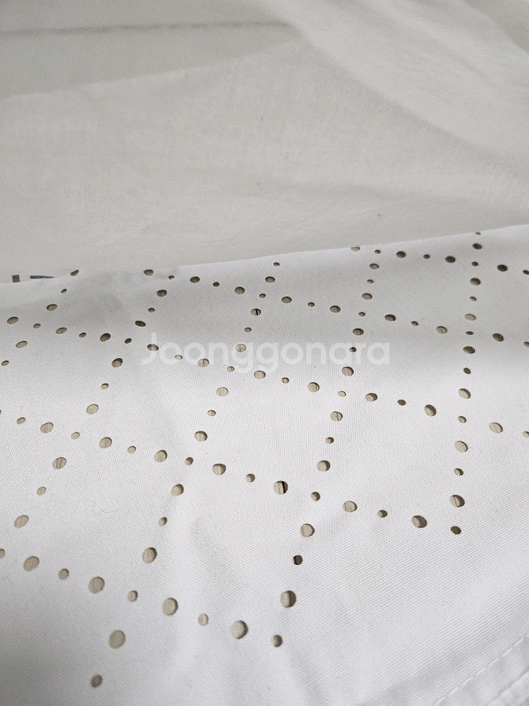 정품) 샤넬 빅 사각 화이트 면 파우치 (코스메틱)--4