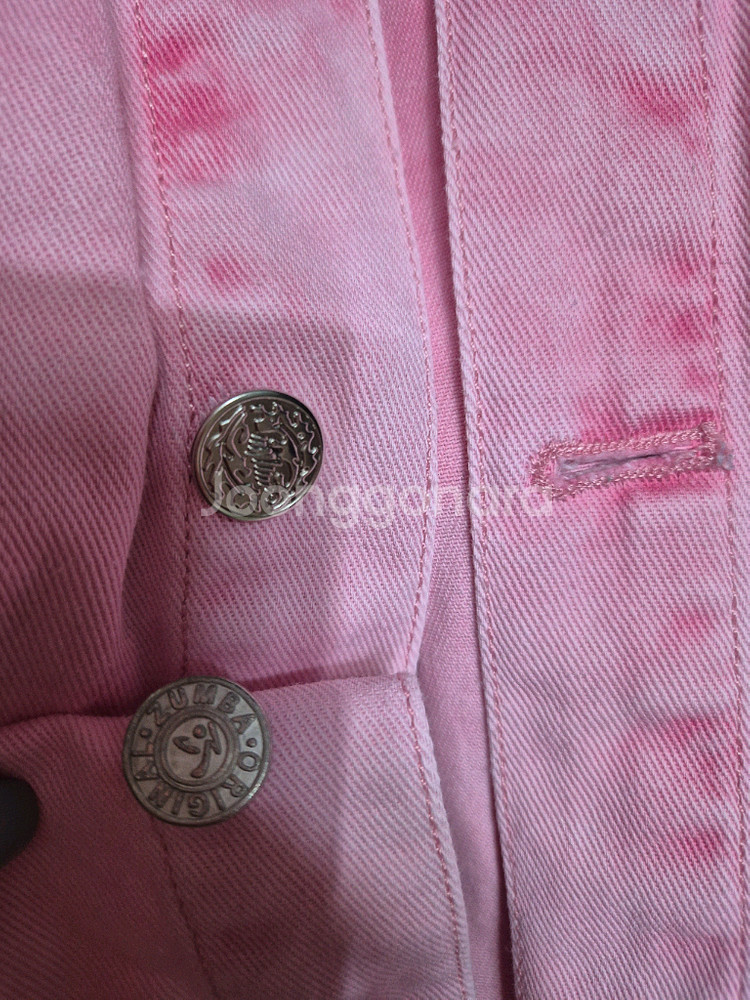 줌바웨어 핑크 데님 셔츠--1