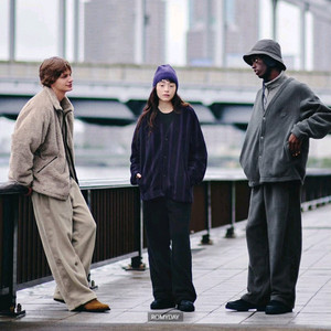 M L XL 유니들스 유니클로 x니들스 /가디건 /팬츠 바지_그레이 블랙 베이지