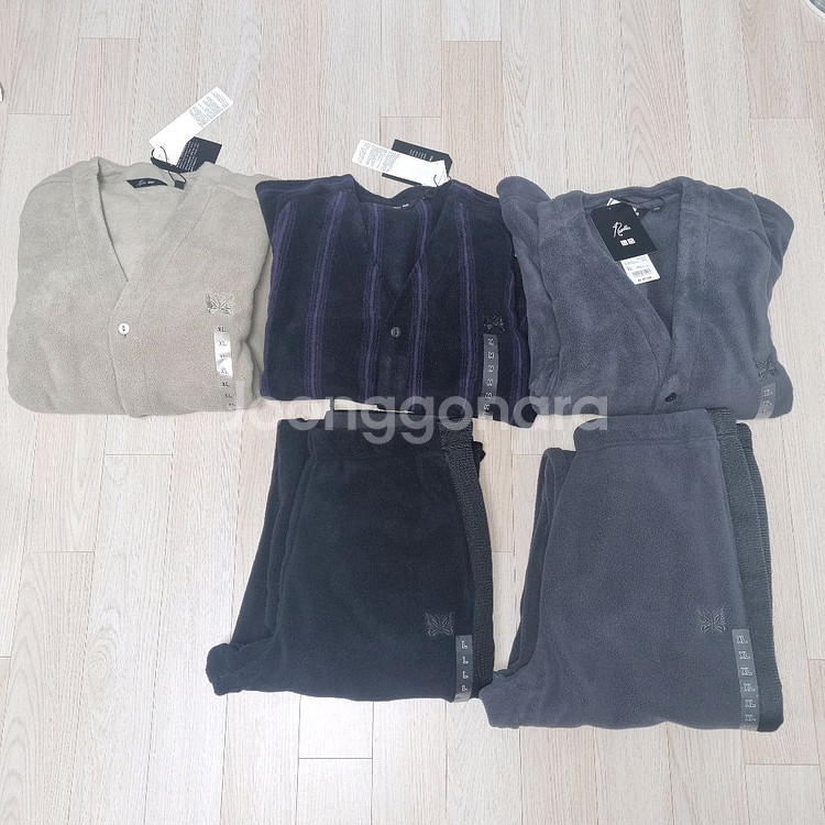 M L XL 유니들스 유니클로 x니들스 /가디건 /팬츠 바지_그레이 블랙 베이지--3