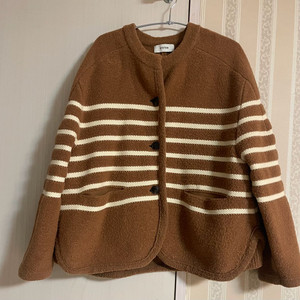 시스템 스트라이프 니트 가디건