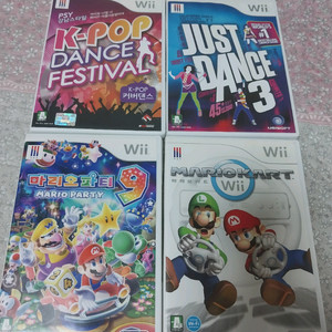 닌텐도 위 Wii 저스트댄스3 마리오파티9 마리오카트 케이팝 팝니다